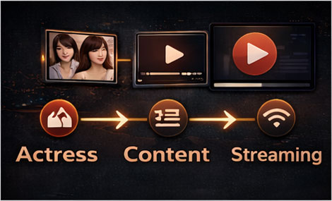 korean av actress 탐색 흐름: 배우에서 작품과 스트리밍으로 이어지는 탐색 다이어그램